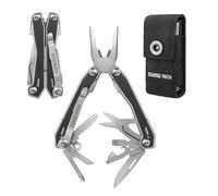 Swiss+Tech Pince Multifonction en Acier Inoxydable 16 en 1, Couteau Multifonction avec Structure Autoverrouillée, Multitool Tournevis Ouvre-Bouteille pour Camping, Extérieur, Randonnée, Réparation