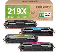swiss toner 219X (avec puce) compatible avec HP 219X 219A Toner pour MFP 3302FDWG pour HP Color Laserjet Pro MFP 3302FDWG Toner MFP 3302SDWG MFP 3302FDNG pour W2190X W2191X W2192X W2193X 4Park