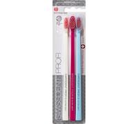 Coffret de brosses à dent souple - blanc, rose, bleu clair