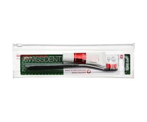 Swissdent Soin SetsKit de voyage Extreme Whitening Toothpaste Low Abrasion RDA 40 10 ml + Brosse à dents professionnelle Whitening Gold 10 ml