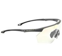 Swisseye Flow Lunettes de sport auto-teintées Noir mat | Protection 100 % UVA, UVB et UVC ; verres en polycarbonate anti-éclats ; zone nasale réglable en caoutchouc