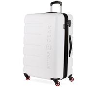 SwissGear 7366 Valise à Bagages Rigide Extensible avec roulettes pivotantes, white-417, Checked-Large 27-inch, 7366 Bagages Extensibles rigides avec Roues à roulettes
