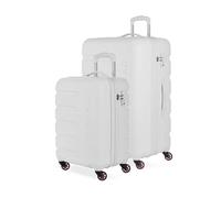 SwissGear 7366 Valise Rigide Extensible avec roulettes, Blanc, 2-Piece Set (19/27), 7366 Valise Rigide Extensible avec roulettes pivotantes