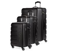 SwissGear 7366 Valise Rigide Extensible avec roulettes pivotantes, Noir, 3-Piece Set (19/23/27), 7366 Valise Rigide Extensible avec roulettes pivotantes