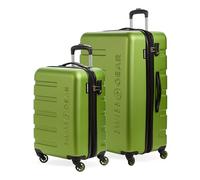 SwissGear 7366 Valise Rigide Extensible avec roulettes pivotantes, Vert, 2-Piece Set (19/27), Signature Bagage Rigide Extensible avec roulettes pivotantes