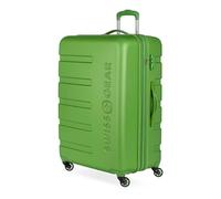 SwissGear 7366 Valise Rigide Extensible avec roulettes pivotantes, Vert, Checked-Large 27-inch, 7366 Valise Rigide Extensible avec roulettes pivotantes