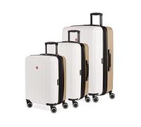 SwissGear Duet Valise Rigide Extensible avec roulettes pivotantes, Ivoire/Taupe, 3-Piece Set (19/24/28), Swissgear Duet Valise Rigide Extensible avec roulettes pivotantes