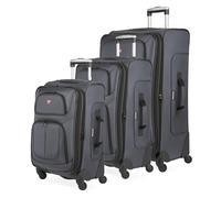 SwissGear Sion Softside Expandable Luggage, Dark Grey, 3-Piece Set (21/25/29)