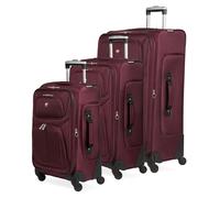 SwissGear Sion Softside Valise à roulettes Extensible, Merlot, 3-Piece Set (21/25/29), Sion Softside Valise Extensible