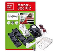 SWISSINNO Anti-Martres de Voiture, Ultrason Anti Rongeur pour Voiture Martres Repeller Repulsif Parfait pour Fouine Grenier, Maison, Jardin, Garage, Alimentation 12V Connexion à La Batterie de Voiture