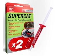 SWISSINNO Seringues d'Appât SuperCat pour Pièges à Souris et Rats | Produit Alimentaire Beurre de Cacahuète, Puissant Attractif | Lot de 2