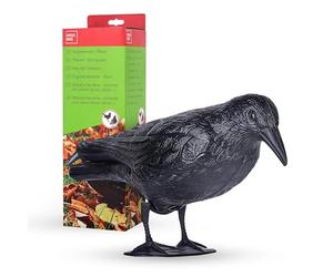SWISSINNO Corbeau effaroucheur Oiseaux Répulsif Pigeons Balcon extérieur | Plastique résistant, installation facile, usage extérieur, pour balcons jardins, visuel dissuasif, 1 pièce