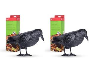 SWISSINNO Corbeau Répulsif Anti-Pigeons - Effaroucheur d’Oiseaux Visuel - Solution Durable et Discrète pour Balcons et Jardins - Aucun Entretien Nécessaire (Lot de 2)