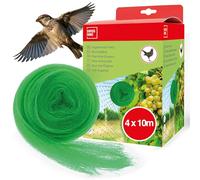 SWISSINNO Filet Anti Oiseaux Kit, Filets pour Jardin - 4x10m - Filet Protection Grande Surface Verger Grand Jardin Serre Poulailler - Filet Réutilisable Résistant UV