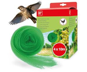 SWISSINNO Filet Anti Oiseaux Kit, Filets pour Jardin - 4x10m - Filet Protection Grande Surface Verger Grand Jardin Serre Poulailler - Filet Réutilisable Résistant UV