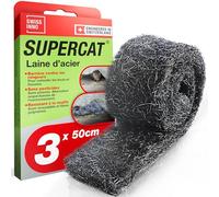 SWISSINNO Laine d’Acier Anti-rongeurs Anti-Intrusion - Maillage/Grillage INOX Durable -Grille Anti-Rat, Anti-Souris- pour Boucher Trous - Contre Souris, Rats, fouines & Insectes - 3×50 cm