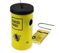SWISSINNO Piège à Guêpes incl. un appât alimentaire non toxique, réutilisable. Sans danger pour les enfants et les animaux domestiques. Avec un répulsif pour les abeilles. Fabriqué en UE. X1