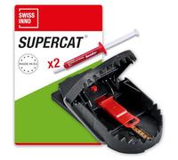 SWISSINNO Piège à Rats Pro SuperCat avec Recharges d’Appât - Système Easy Catch Breveté - Capture Instantanée - Hygiénique - Utilisation Intérieure et Extérieure - 1 Piège + 2 Seringues à Appât