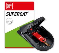 SWISSINNO Piège à Rats PRO SuperCat | Réutilisable, fiable et efficace | Piège à ressort puissant pour éliminer les rats sans ratés, avec appât au beurre de cacahuète | 1X Piège