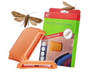 SWISSINNO Piège Anti Mites Textiles 2 pièges vêtements phéromones penderie | Boîte de 2, piège phéromone, vêtements et armoires, usage intérieur, sans odeur, prêt à l’emploi, pour penderie