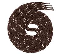 Swissly - Lacets ronds d’environ 4,5 mm de diamètre pour chaussures de travail, chaussures de randonnée, chaussures de trekking, bottes - Lacets en polyester - Longueurs 70-220 cm, marron/beige, 220