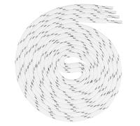 Swissly - Lacets ronds d’environ 4,5 mm de diamètre pour chaussures de travail, chaussures de randonnée, chaussures de trekking, bottes - Lacets en polyester - Longueurs 70-220 cm, blanc/gris, 150 cm