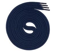 Swissly - Lacets ronds d’environ 4,5 mm de diamètre pour chaussures de travail, chaussures de randonnée, chaussures de marche, bottes - Lacets en polyester - Longueurs 70-220 cm, bleu foncé, 150 cm