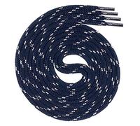 Swissly Lacets ronds - Environ 4,5 mm de diamètre - Pour chaussures de travail, chaussures de trekking, de randonnée - Lacets en polyester - Longueur : 70-220 cm, Bleu foncé/gris, 170 cm / ø 4,5mm