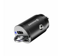 Chargeur Voiture 30W Double Port USB-C Power Delivery Compact Noir