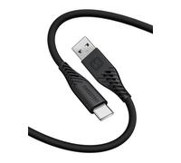 Câble USB type C Silicone 1.5m Charge Rapide 60W Prise USB Noir