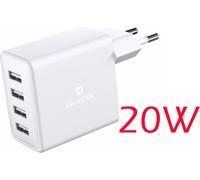 SWISSTEN - Adaptateur secteur 4x USB 4A 20W blanc - 8595217476622