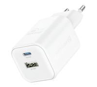 Swissten, Adaptateur secteur USB-C GaN 45W + USB 18W Charge rapide Design compact, Blanc