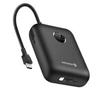 Batterie Externe 30000mAh Câbles USB-C et Lightning intégrés Écran LED Swissten Noir