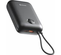 Swissten, Batterie externe 30000mAh intégrée Câble USB-C Lightning Indicateur LED, Noir