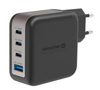 Swissten Chargeur Secteur GaN 100W avec 3x USB-C + USB Charge Rapide Compact