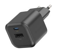 Adaptateur Secteur 12W USB plus USB-C Charge Rapide Format Compact Noir