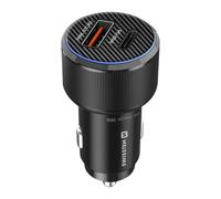 Chargeur Voiture Fast Charging 38W USB-C Power Delivery et USB 3.0 Swissten Noir