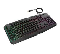 Swissten Clavier Gamer pour Ordinateur avec éclairage RGB Étanche IPX4 Noir