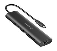 Hub USB-C vers USB-C 100W + HDMI + USB + Lecteur Carte SD / micro-SD Swissten Noir