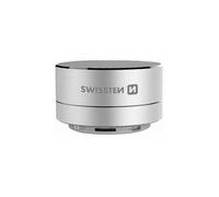 Swissten i-Metal silver speaker (2.50?h, Alimentation via port USB), Enceinte Bluetooth, Argent