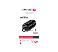 Swissten NANO Smartphone Noir Allume-cigare Charge rapide Auto
