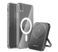 Pack MagSafe pour iPhone XR avec Coque Bi-matière et Powerbank 5000 mAh Swissten Transparent