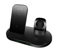 Swissten - Station de charge, 3 en 1, compatible avec iPhone et AirPods avec support de charge pour Apple Watch - Noir