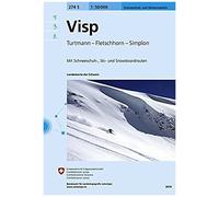 Swisstopo 1 : 50 000 Visp Skiroutenkarte