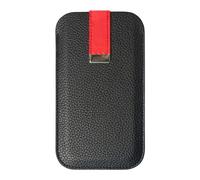 SWISSVOICE - S/M510-C Slip Case - Housse de Protection Smartphone - Simili Cuir - Fermeture Magnétique À Rabat - pour Smartphone Senior S510-M - Noir/Rouge
