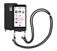 swissvoice - Smartphone S510-M + Câble De Charge Magnétique + Coque de Protection Bandoulière - Facile à Utiliser - Bouton SOS - Smartphone Senior 4G - Débloqué - Noir
