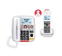 Swissvoice XTRA 3355 Combo (base filaire + combiné DECT) pour Sénior avec répondeur, grand écran, grosses touches