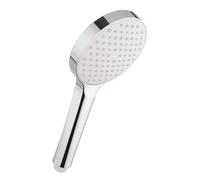 SwissWave - Douchette à Main - Pomme de Douche 1 Jet Pluie Relaxant - Valve d’Économie d’Eau 8 L/mn, 3 Bar - Pommeau de Douche avec Picots Anti-Calcaire - Disque ⌀112 mm