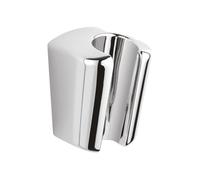 SwissWave - Support de Douche Mural Fixe - Support de Douchette Universel, Haute Résistance à l’Usure et à l’Humidité - Jeu de Vis Inclus pour la Fixation - Finition Chromée