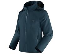 SwissWell Veste Softshell Hommes Imperméable Coupe-vent Veste Hiver Manteau Doublée Polaire à Capuche Outdoor Blouson Mi Saison pour Randonnée Camping Travail Pêche Bleu L